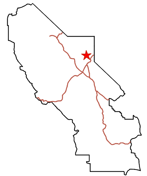 Daylight Pass Location Map, Death Valley National Park, California