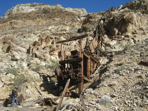 Mine ruins in Upper Monarch Canyon, Death Valley National Park, California