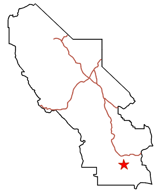 Location Map for Harry Wade Road, Talc Canyon, Owlshead Canyon, Contact Canyon, Confidence Mine, Granite Canyon, Through Canyon, Smoke Tree Canyon, Great Dry Fall Canyon, and Passage Canyon, Death Valley National Park, California