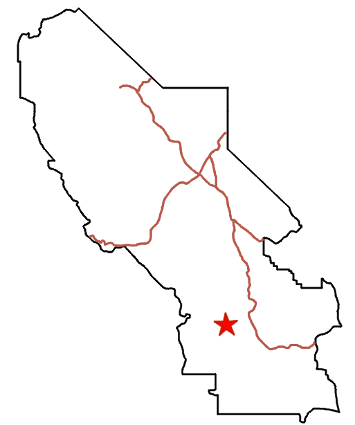 Location map for the attractions and roads and trails on the southern end of the West Side Road, Death Valley National Park, California