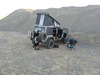 Jeep camping in Galena Canyon, Death Valley National Park, California