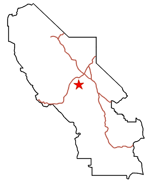 Location map for hikes in Death Valley National Park, California, near Stovepipe Wells including Salt Creek Interpretive Trail, Grotto Canyon, Mosaic Canyon, etc.