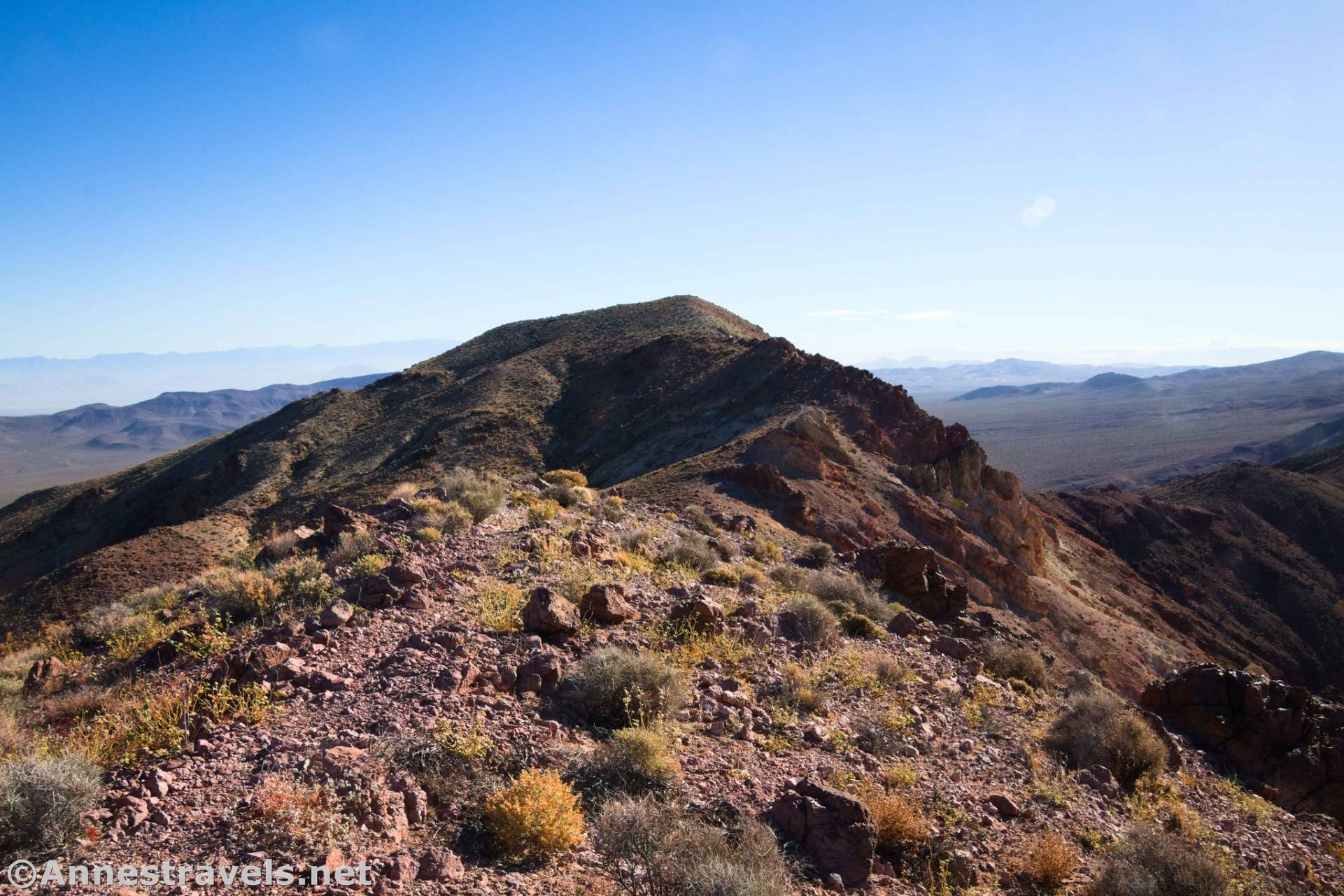 Trail along the Coffin Peak Ridgeline, Death Valley National Park, California