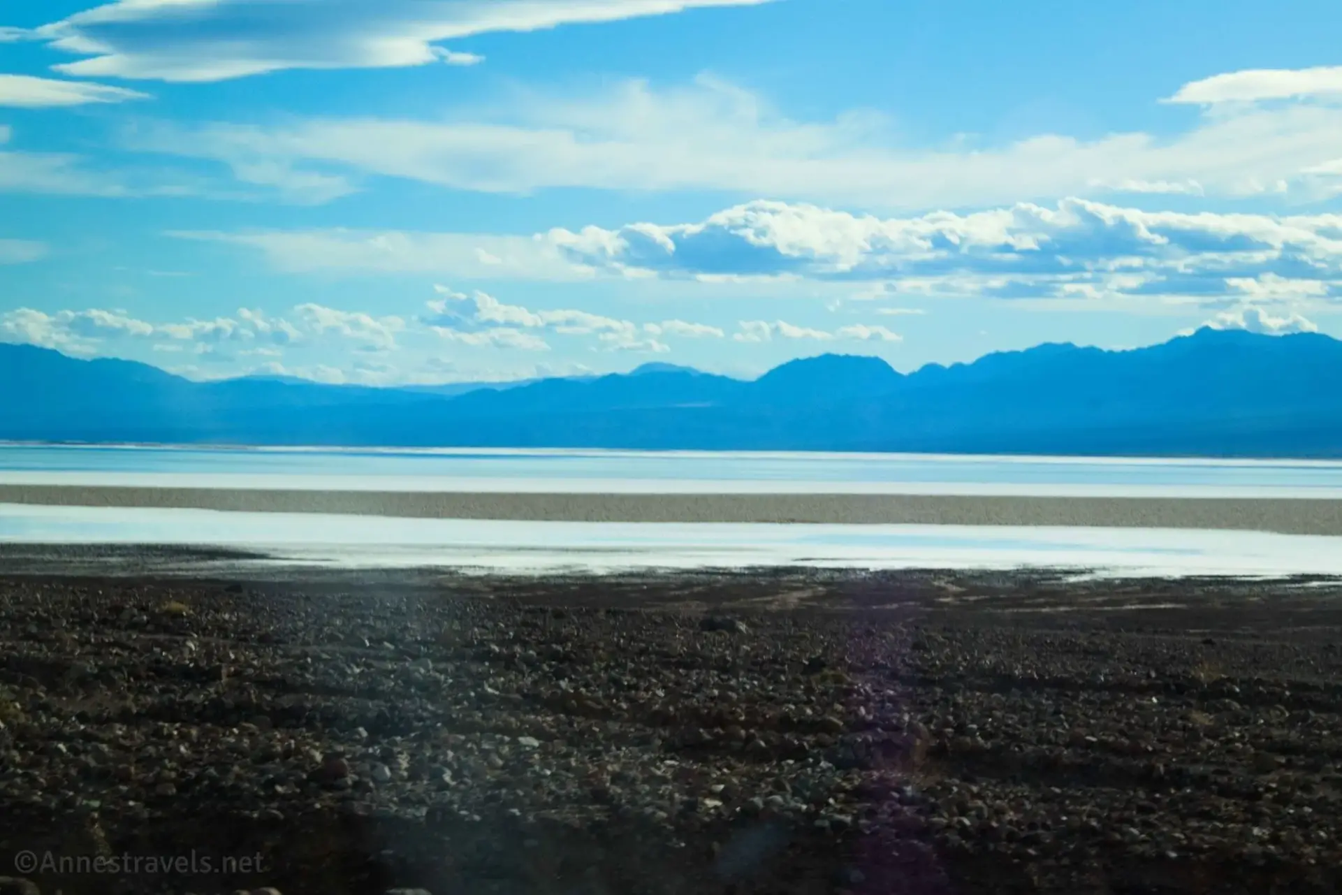 Salt flats along the Badwater Road, Death Valley National Park, California