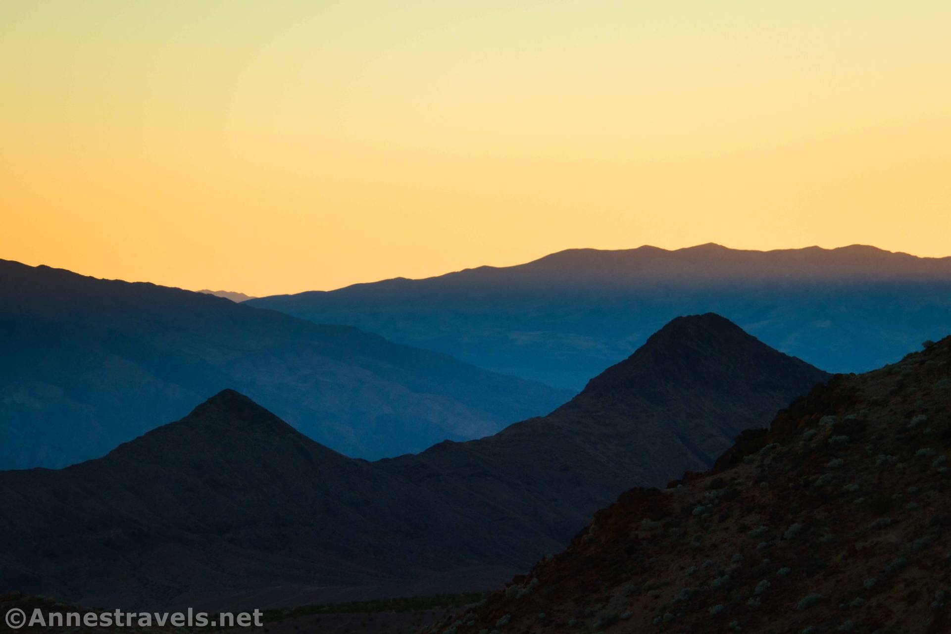 The Death Valley Buttes from Hole in the Rock Spring Trail, Death Valley National Park, California