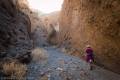 Hiking up the main Sidewinder Canyon near Slot 6, Death Valley National Park, California