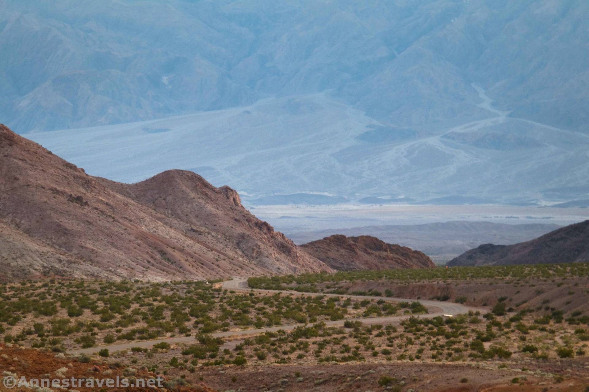 Daylight Pass Road from Hole in the Rock Spring Trail, Death Valley National Park, California