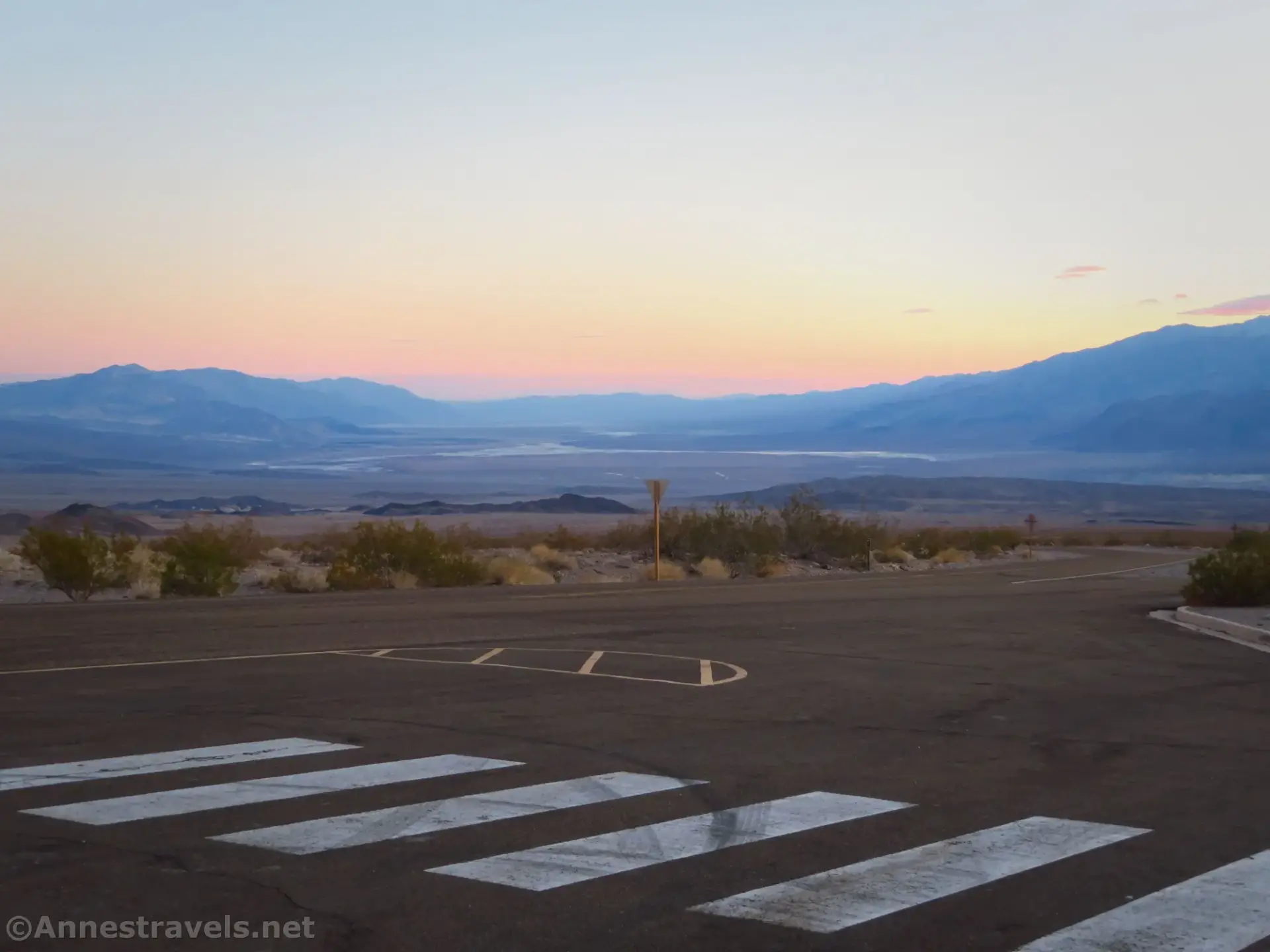 Views down on Badwater Flats from Hell's Gate on the Daylight Pass Road, Death Valley National Park, California