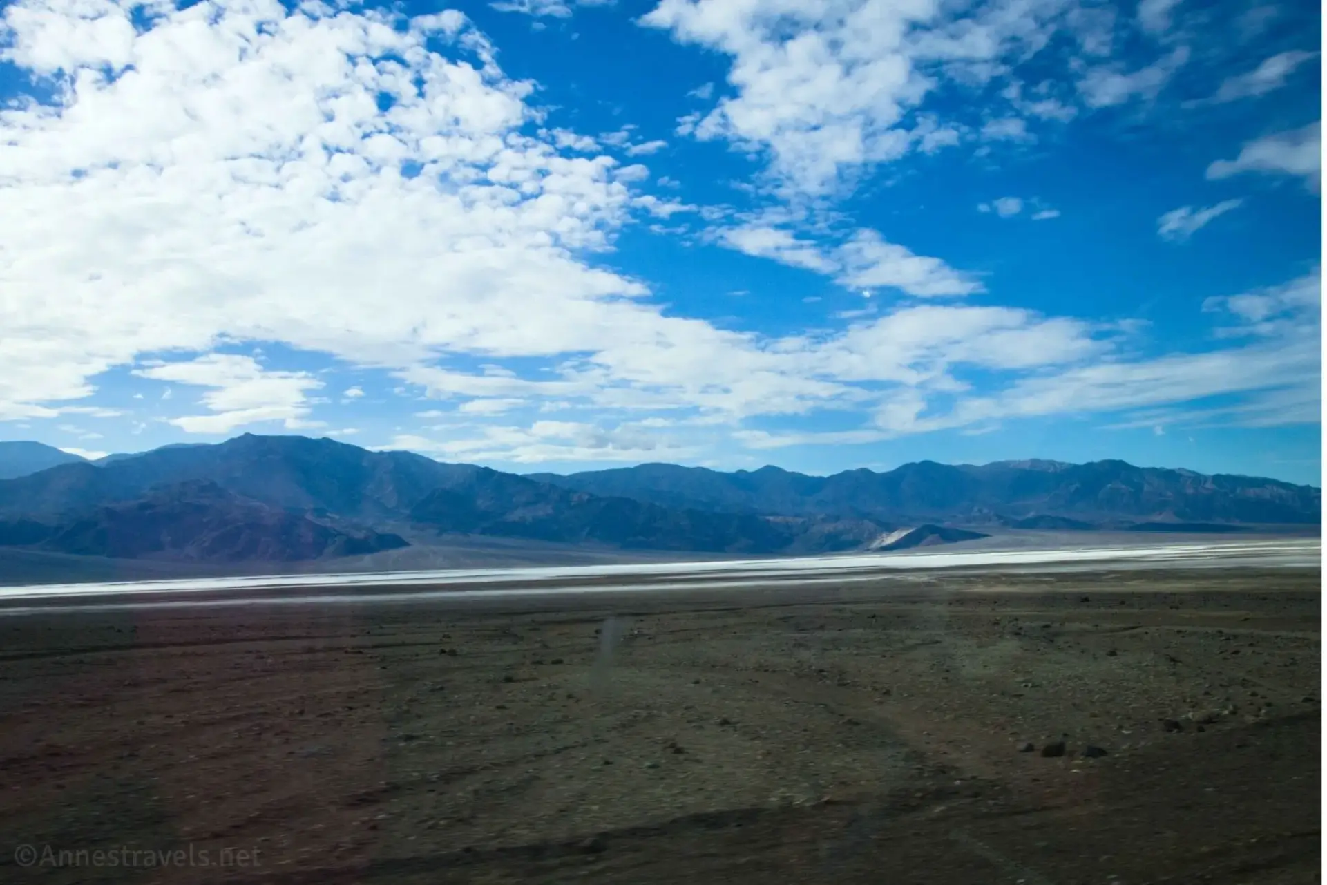 Salt flats along the Badwater Road, Death Valley National Park, California