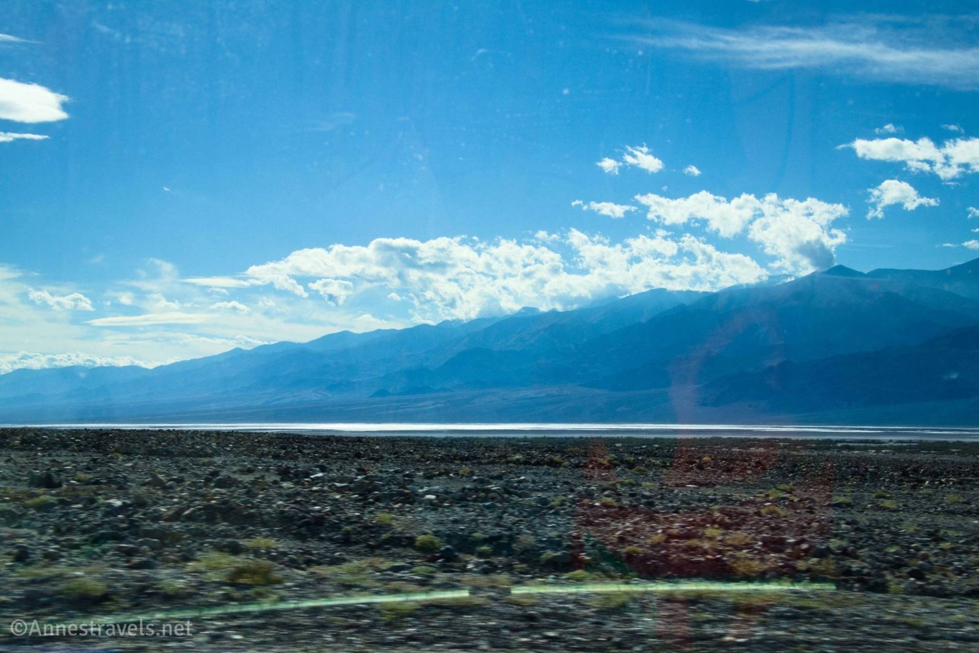 Badwater from CA-190, Death Valley National Park, California