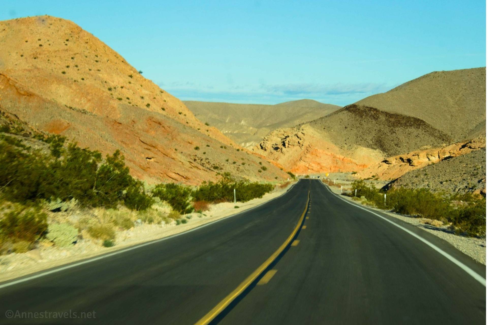 CA-190 above Zabriskie Point, Death Valley National Park, California