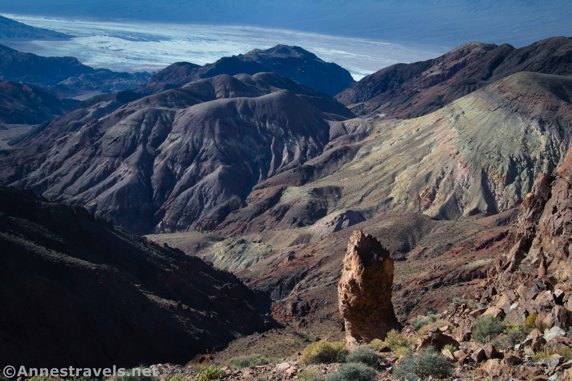 Rock formation above Coffin Canyon, Death Valley National Park, California