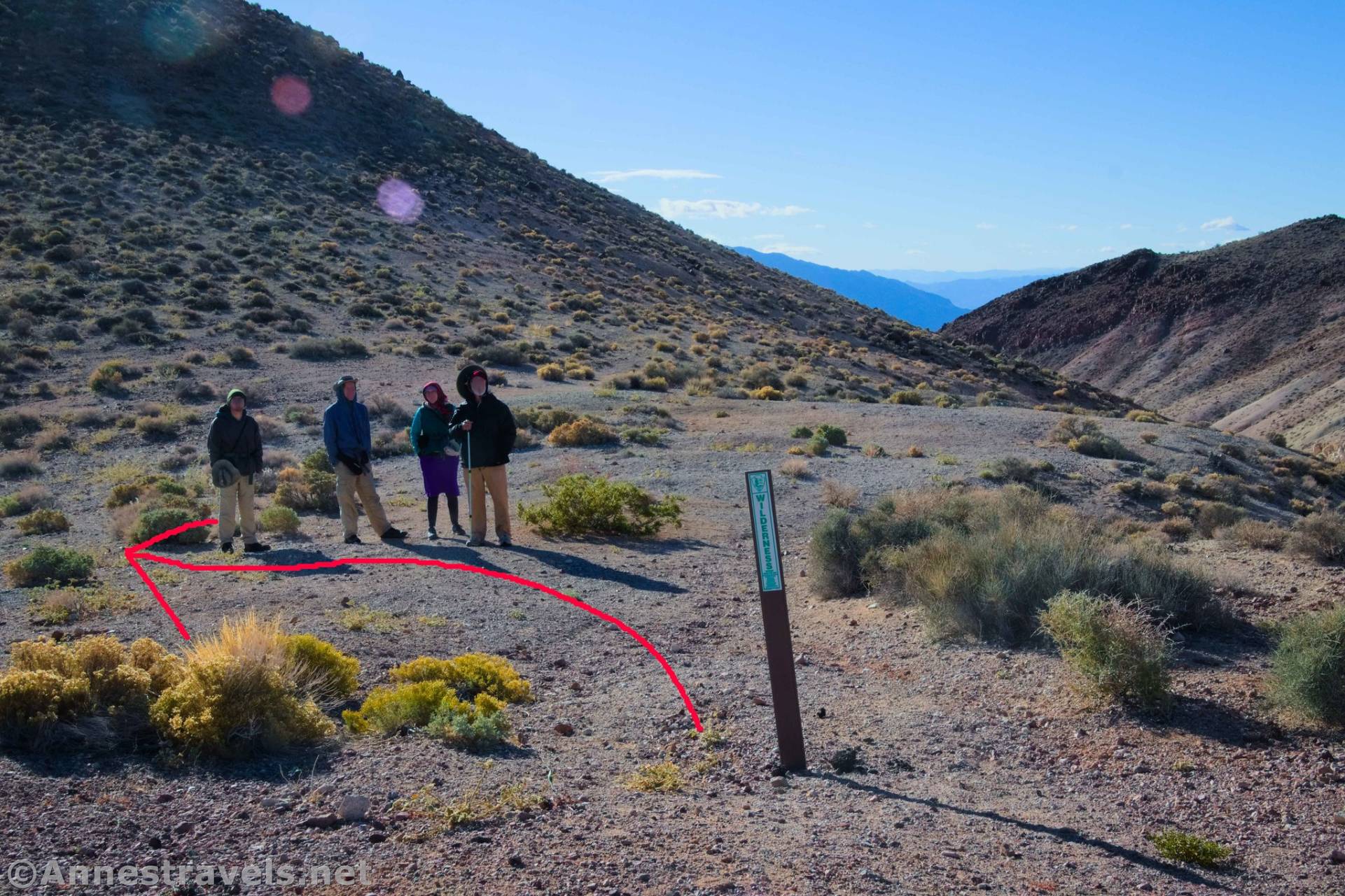 Beginning of the Coffin Peak Route, Death Valley National Park, California