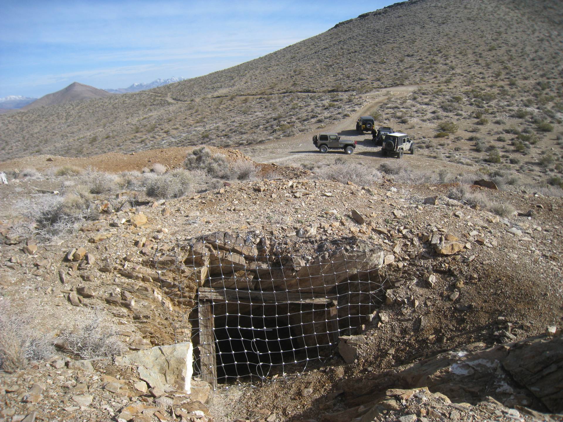 Mine shaft near Chloride City, Death Valley National Park, California