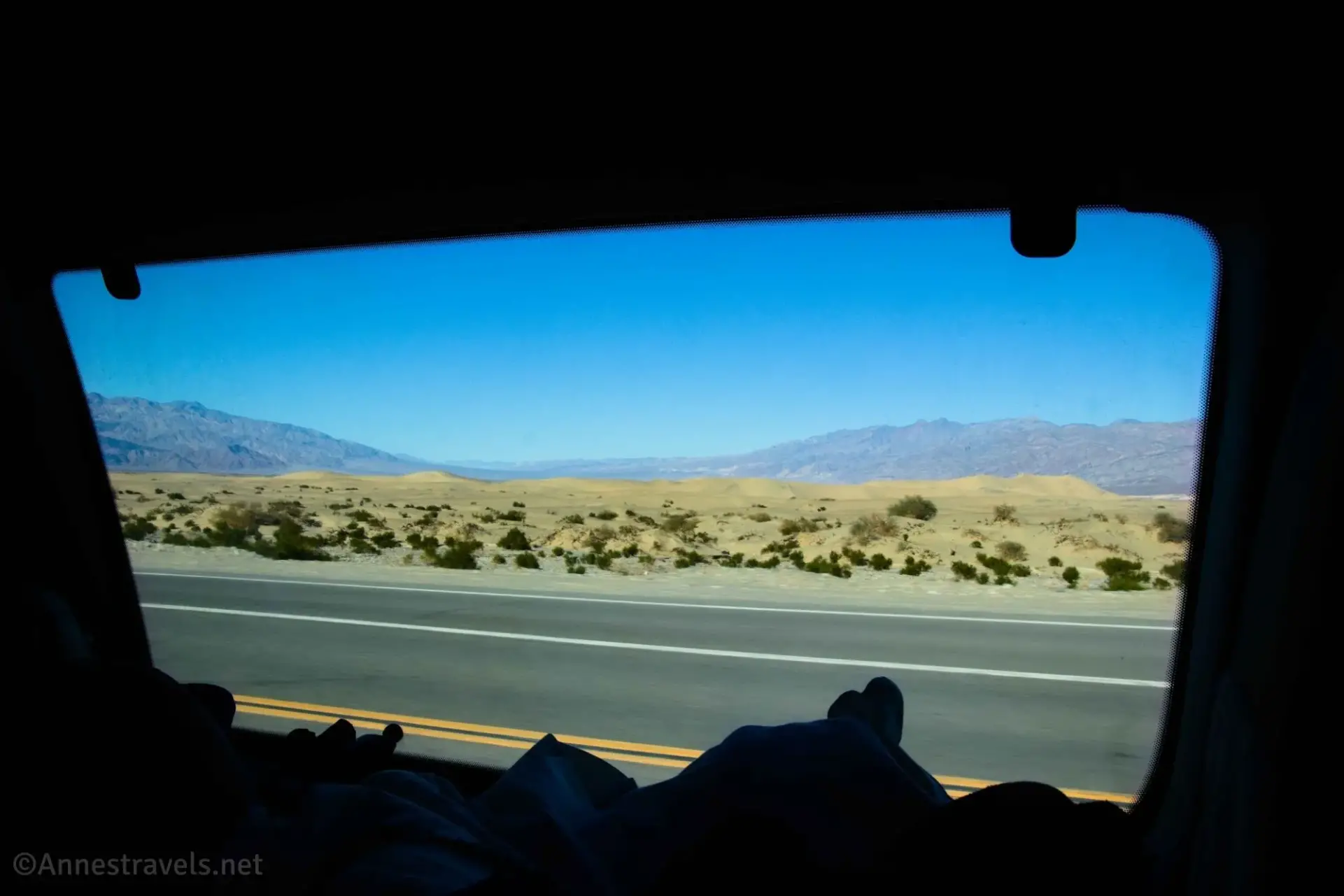 Mesquite Sand Dunes from CA-190, Death Valley National Park, California