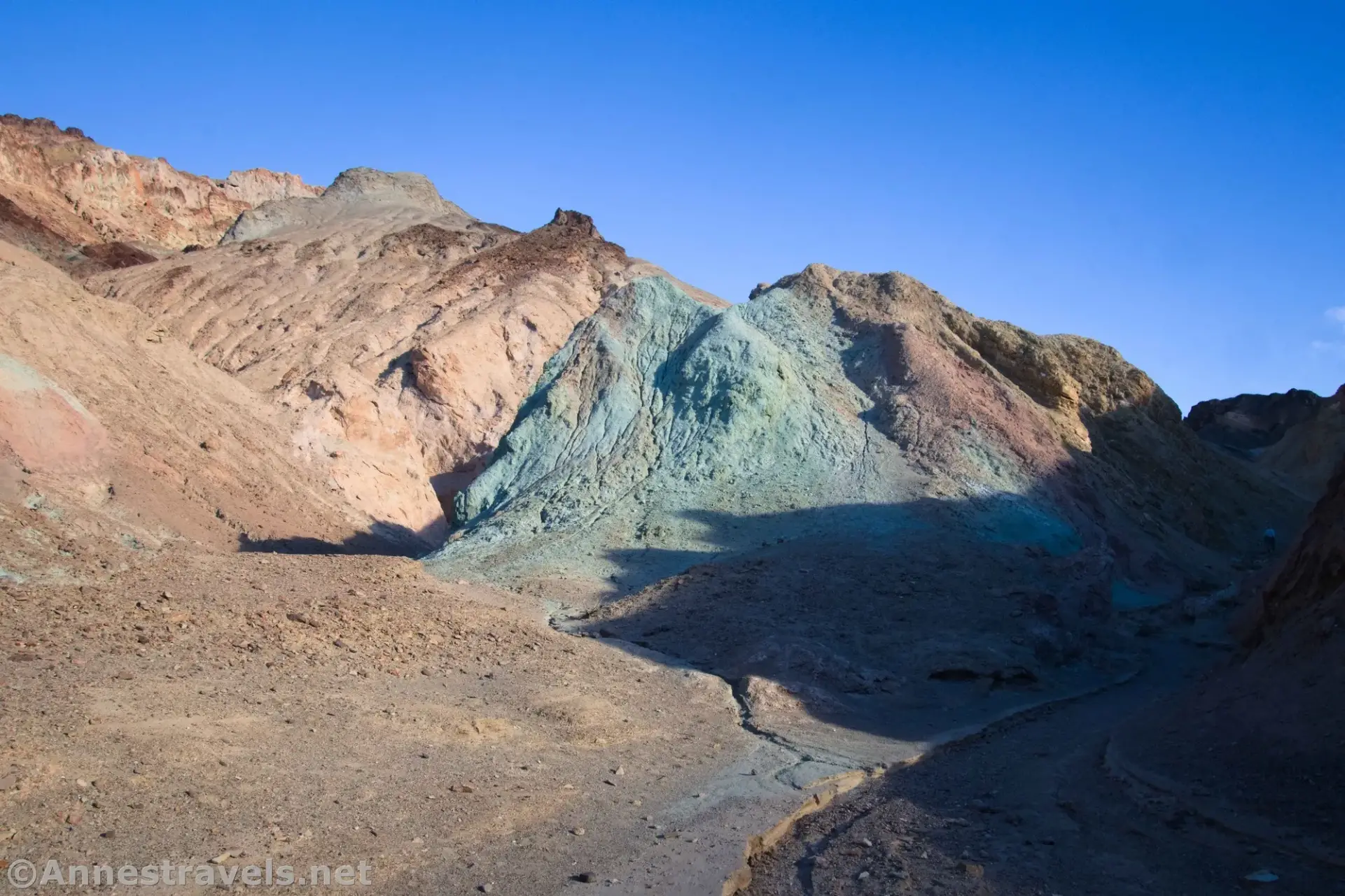 Colorful walls in Desolation Canyon, Death Valley National Park, California