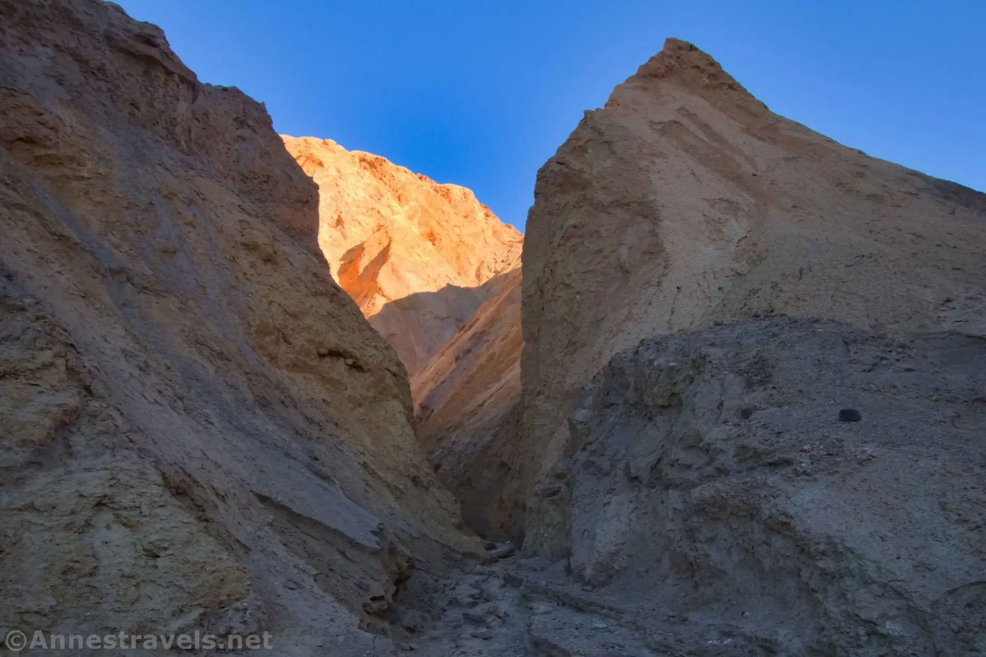 Narrow walls in Desolation Canyon, Death Valley National Park, California